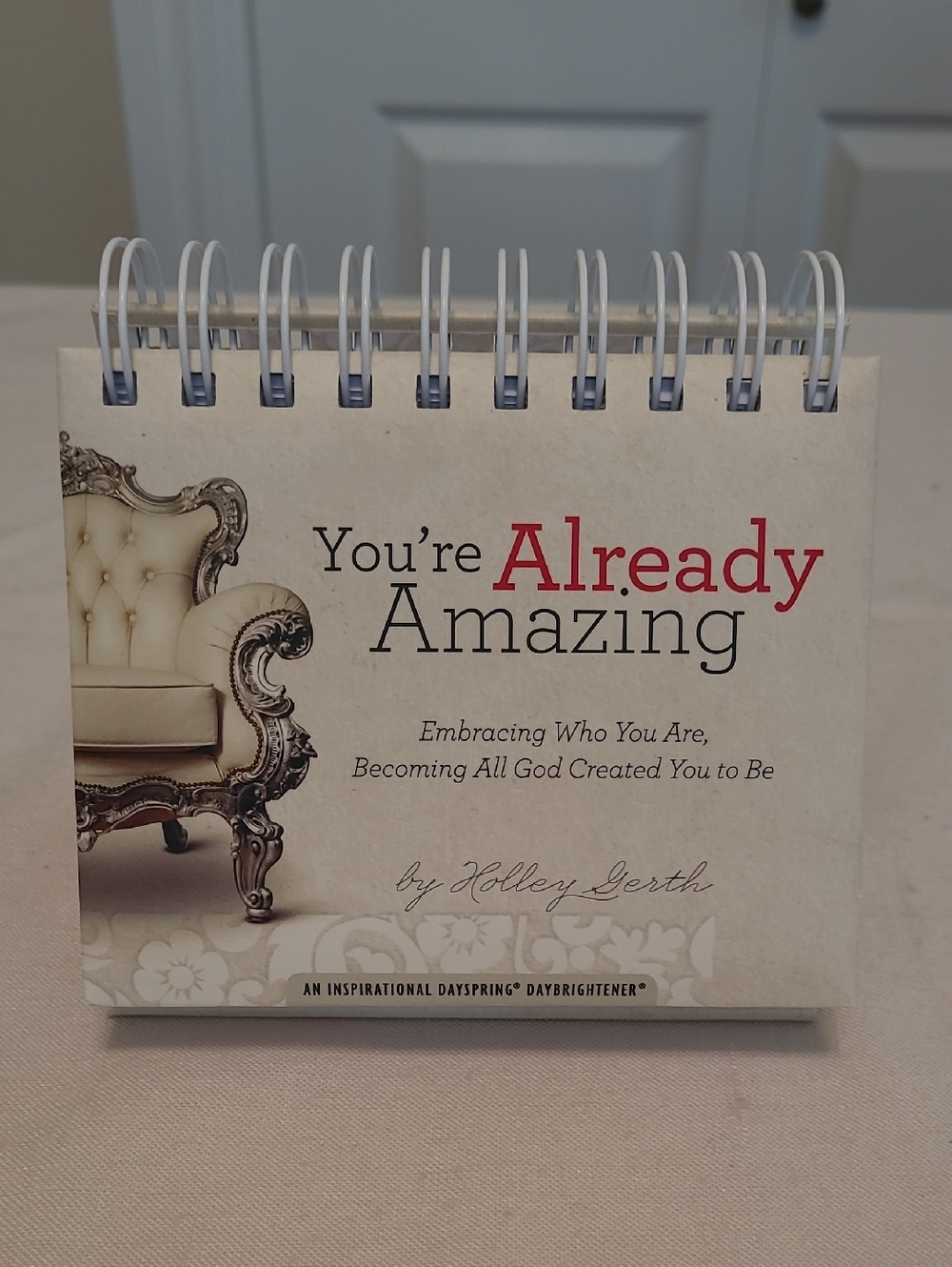 You're Already Amazing Daily Inspirational Desk Calendar - White/Cream